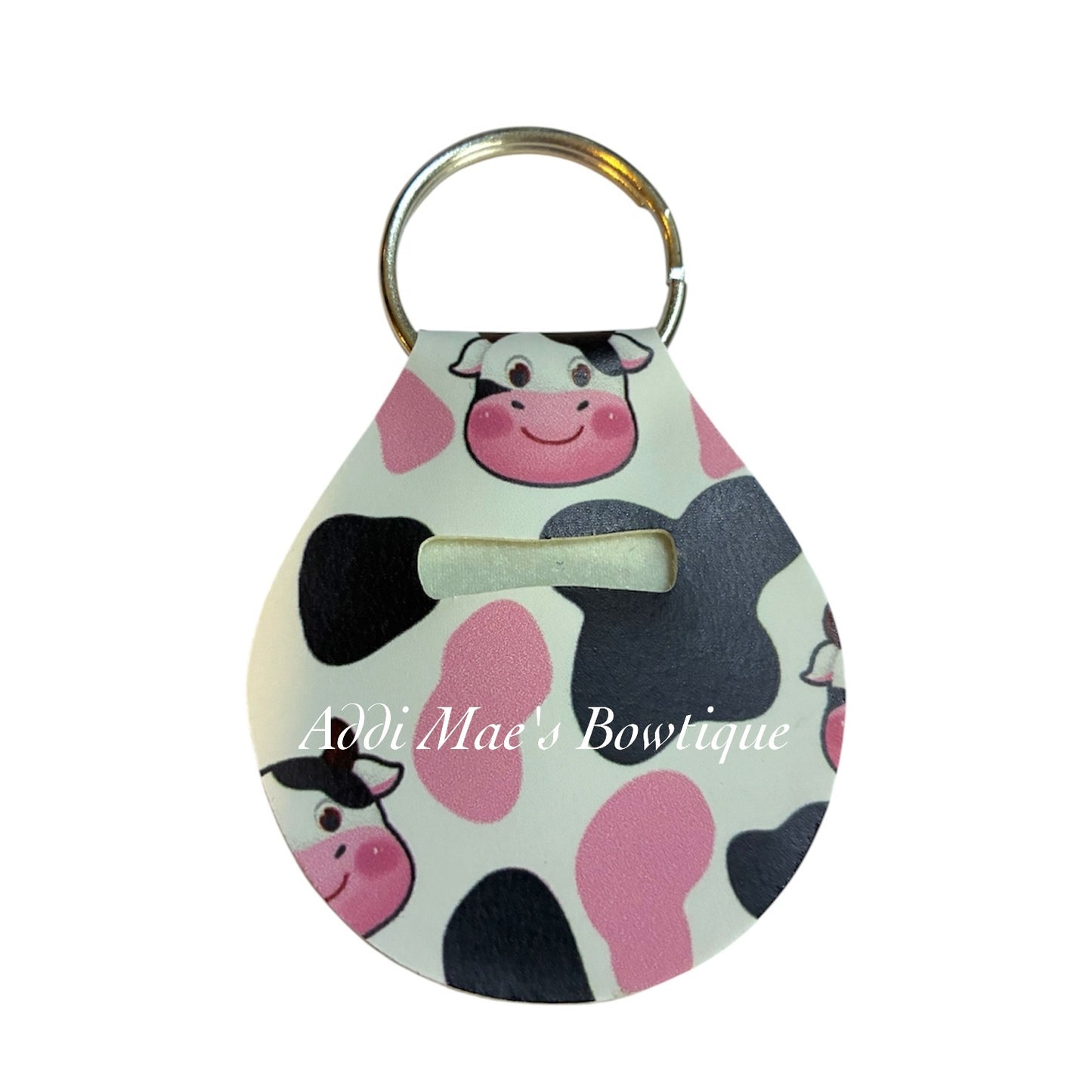 Moo Cow Quarter Holder Keychain
