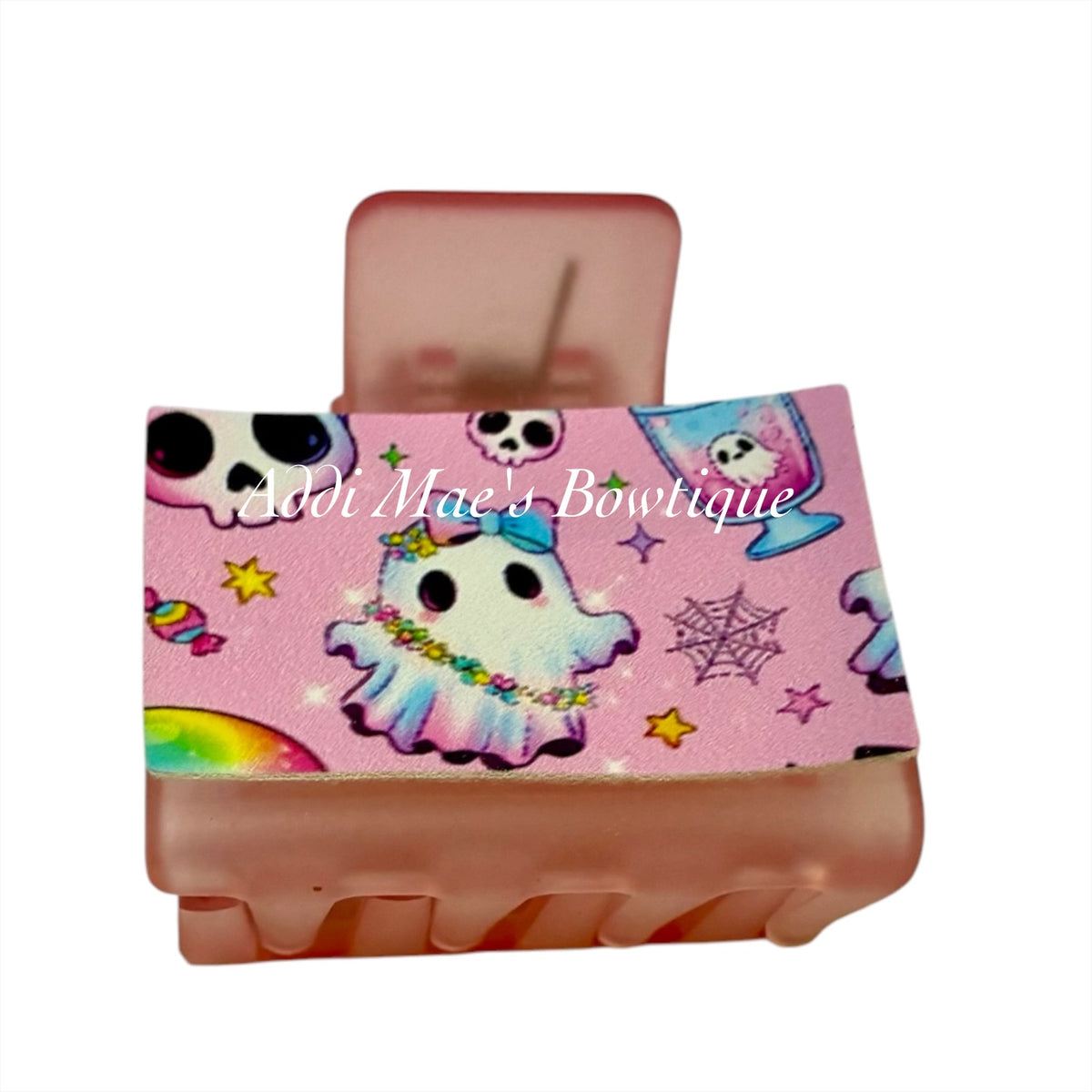 Pretty Ghosts Halloween Small Claw Clip