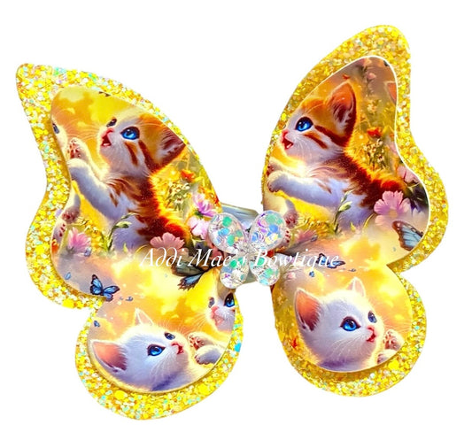 Kittens & Butterflies Butterfly Bow