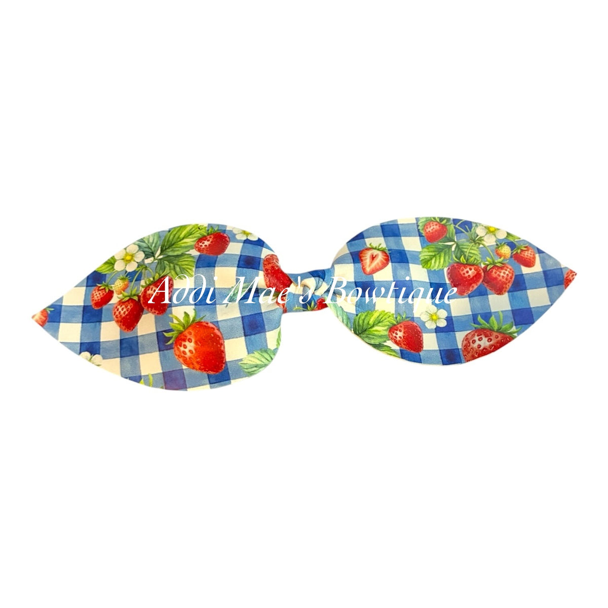 Strawberry Plaid XL Jumbo Top Knot Clip