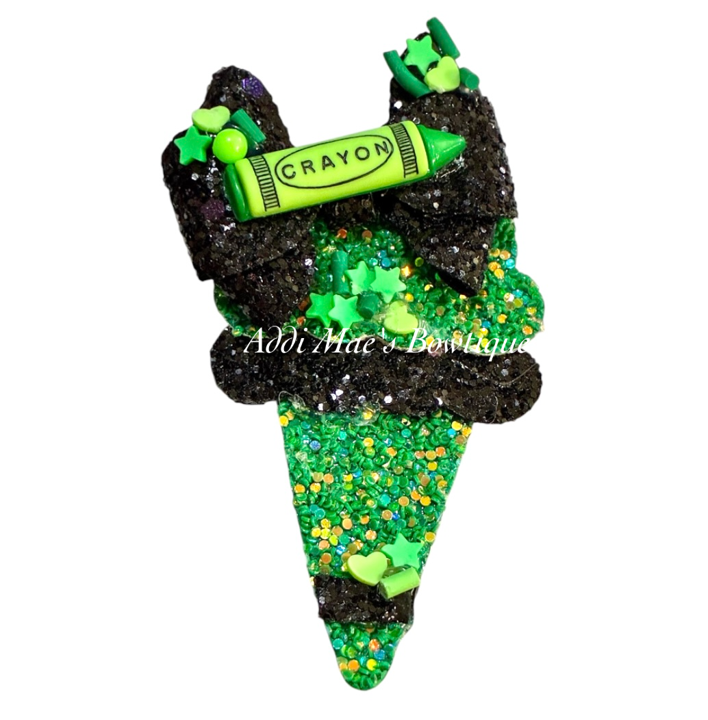 Crayon Ice Cream Cone Clip