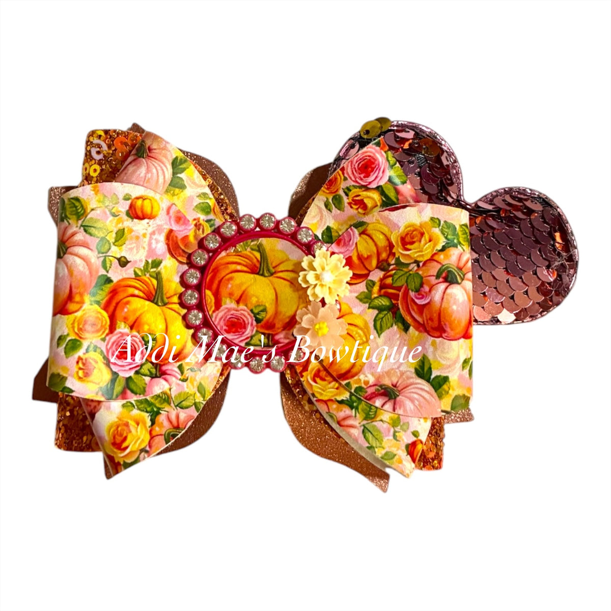 Pretty Pink Pumpkins Bow