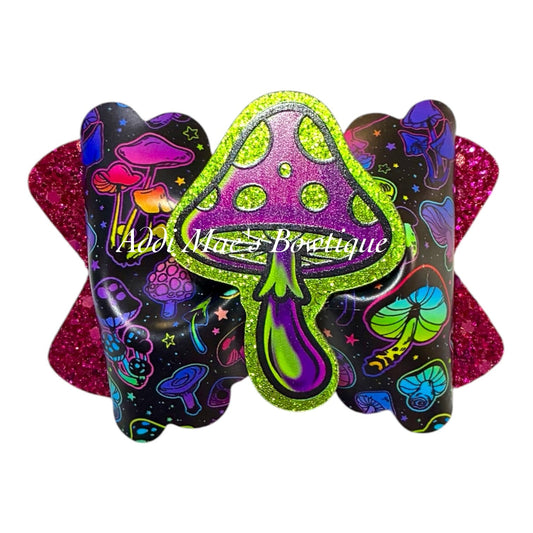 Neon Mushrooms Bow