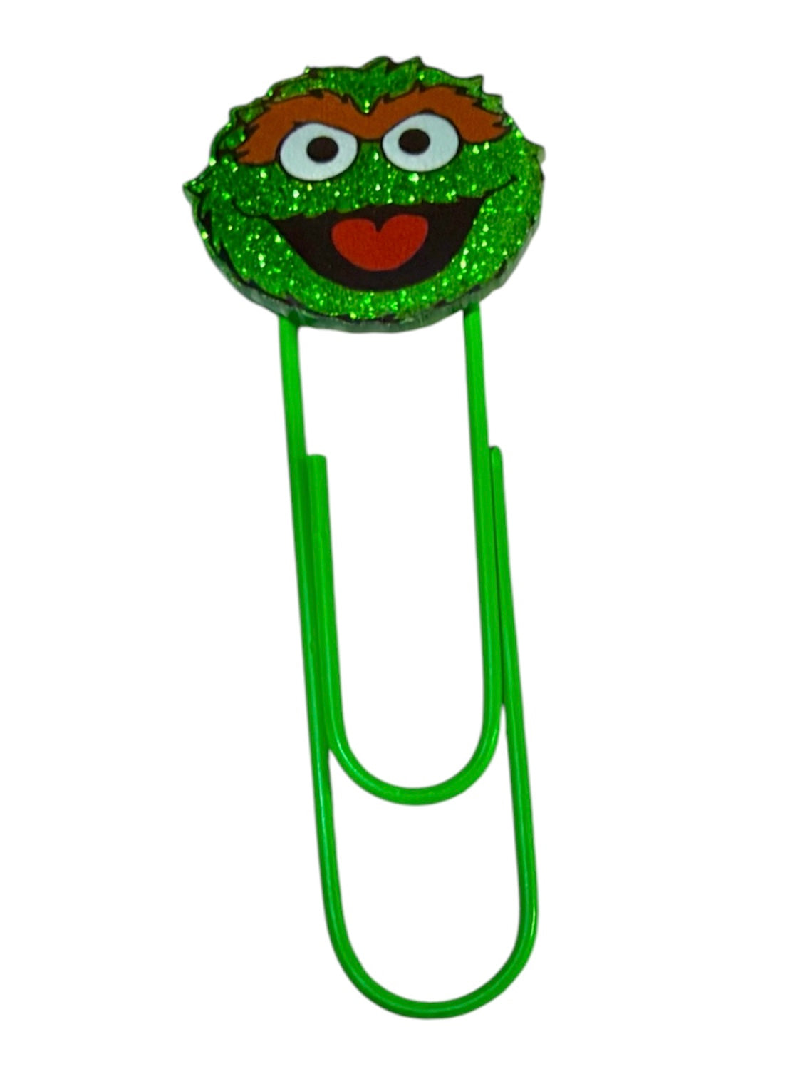 Green Grouch Jumbo Paperclip Bookmark