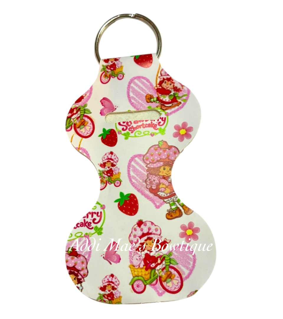 Strawberry Girl Chapstick Keychain