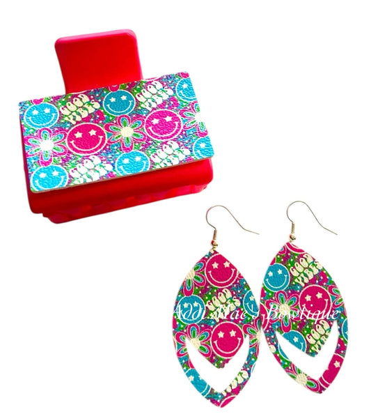 Good Vibes Small Claw Clip Earring Set