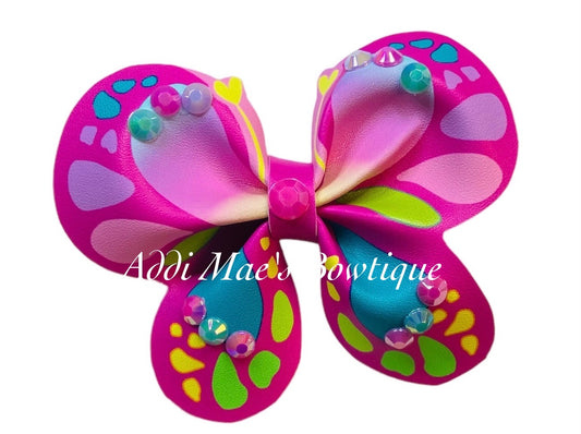 Pink Spring Butterfly 3” Bow