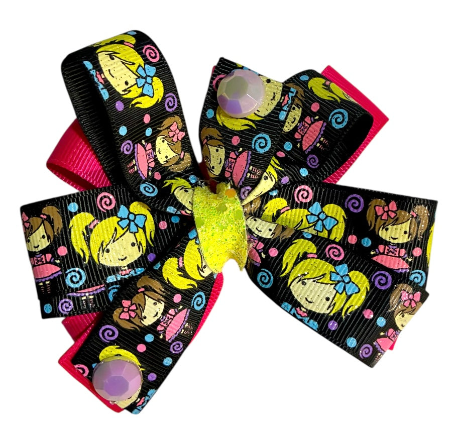 Cute Girls Ribbon Bow