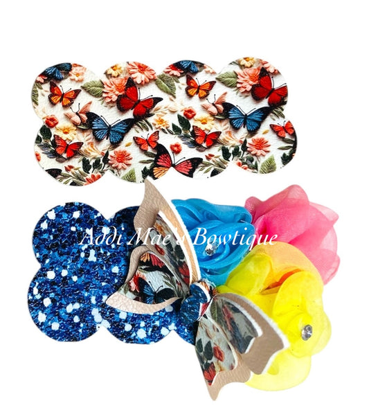 Peachy Rust Butterfly Snap Clip Set