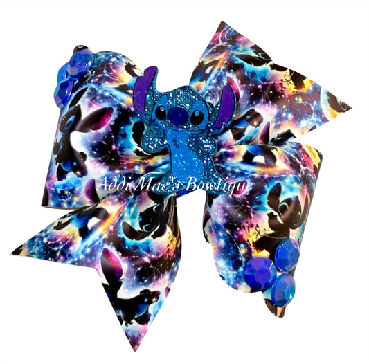 Blue Alien Galaxy Bow