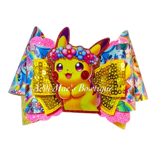 Yellow Pocket Monster Bow