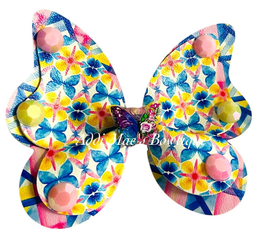 Bright Spring Butterflies Butterfly Bow