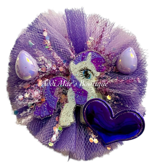 Cartoon Pony Tulle Puff Hair Bow
