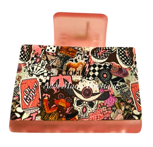 Pop Culture Pink Small Claw Clip