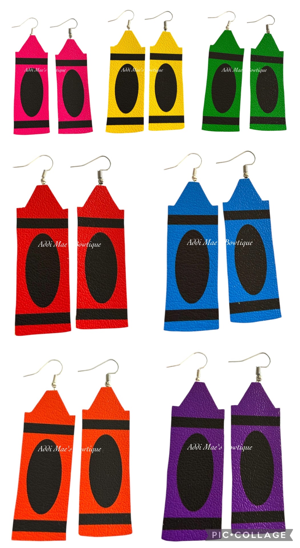 Crayons  Back To School Earrings