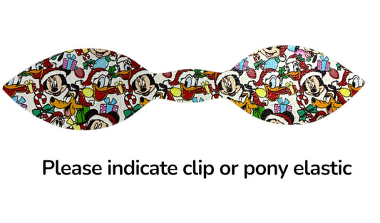 Christmas Mouse Top Knot Pony / Clip