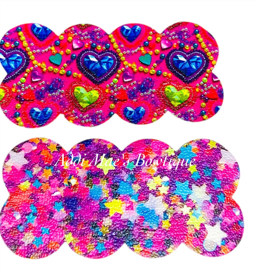 Jeweled Hearts Stars Snap Clip Set