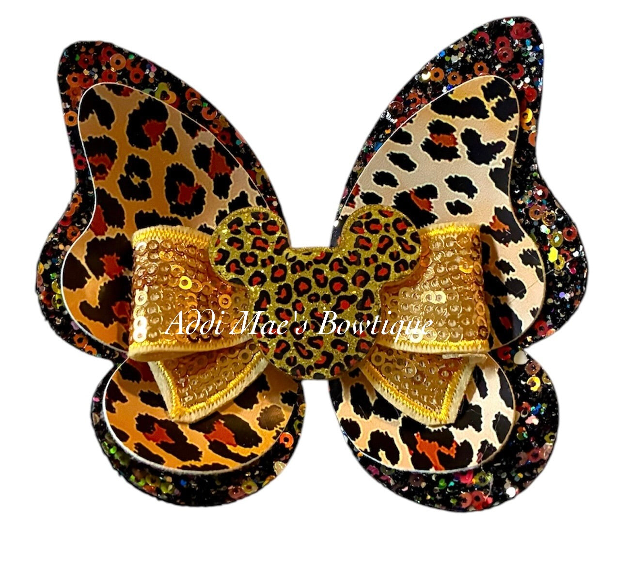 Cheetah Mouse Butterfly Bow