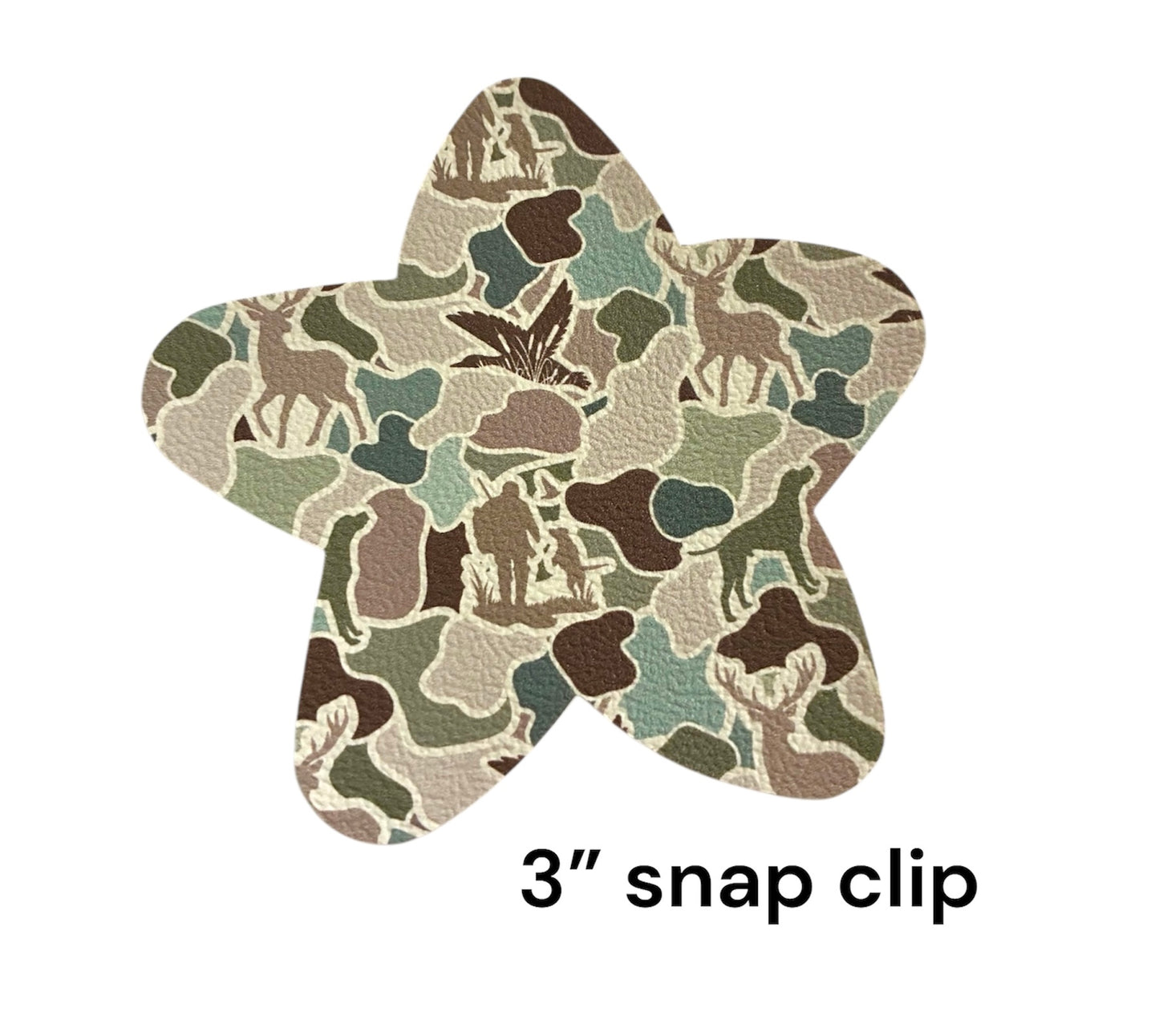 Hunting Season Camo Star Shaped Snap Clip