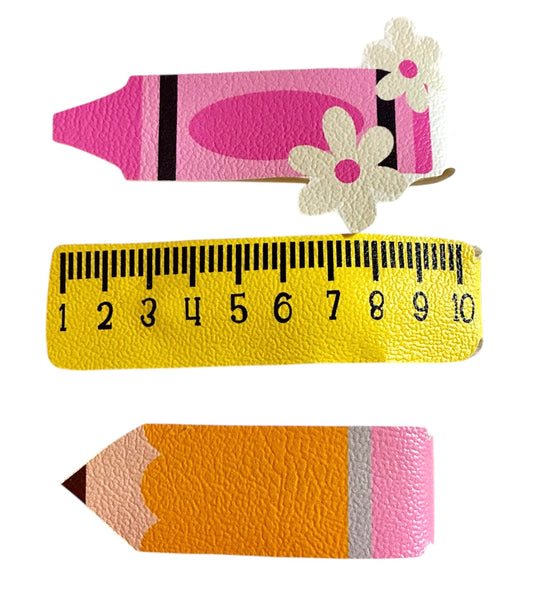 School Supplies Back To School Snap Clip Set