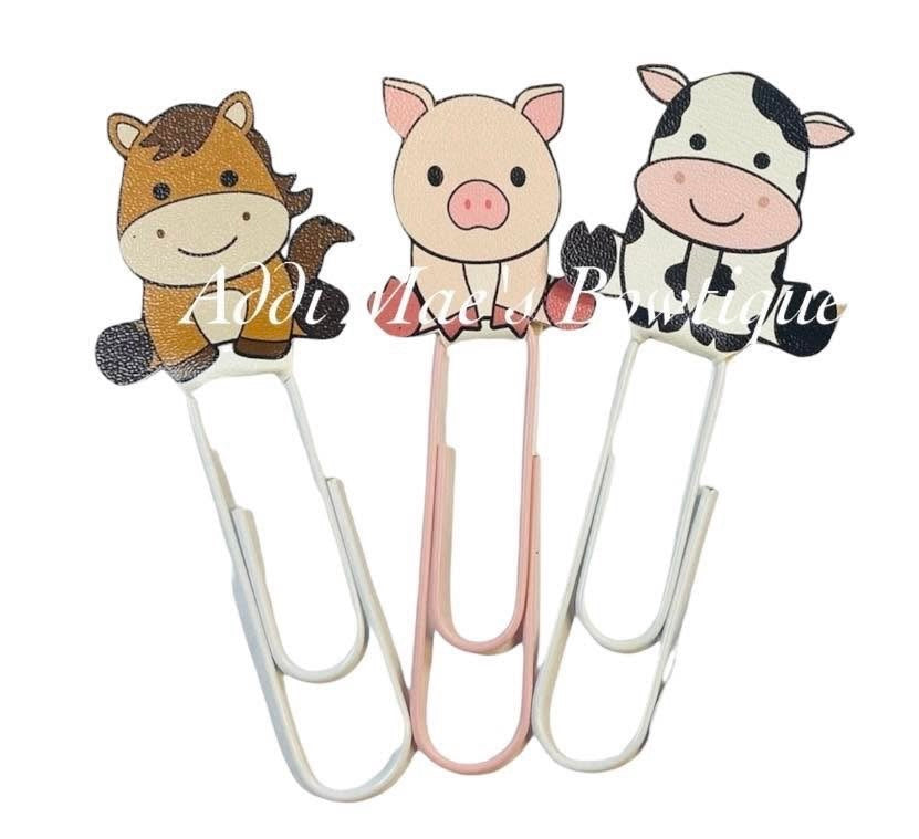 Farm Animal Jumbo Paperclip Bookmark