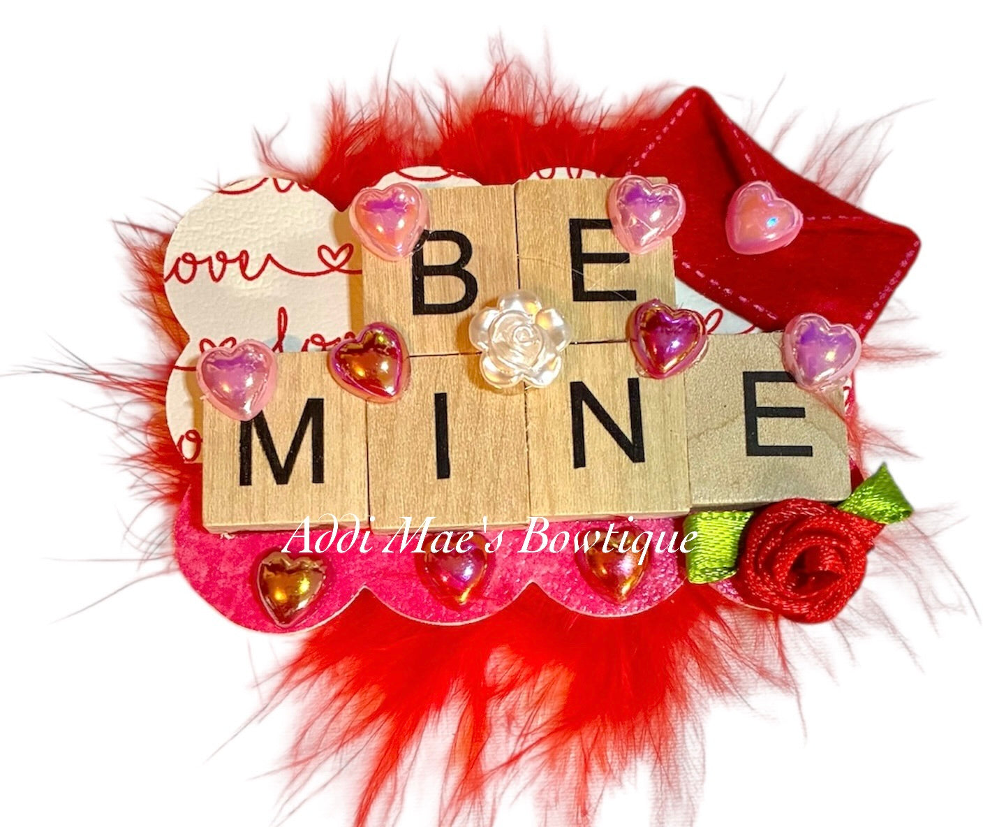 Be Mine ScrabbleTiles Valentines Large Clip