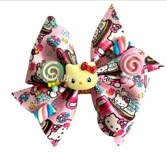 Pink Kitty Sweets Bow