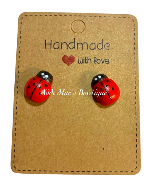 Mini Ladybugs Trio Earring Studs