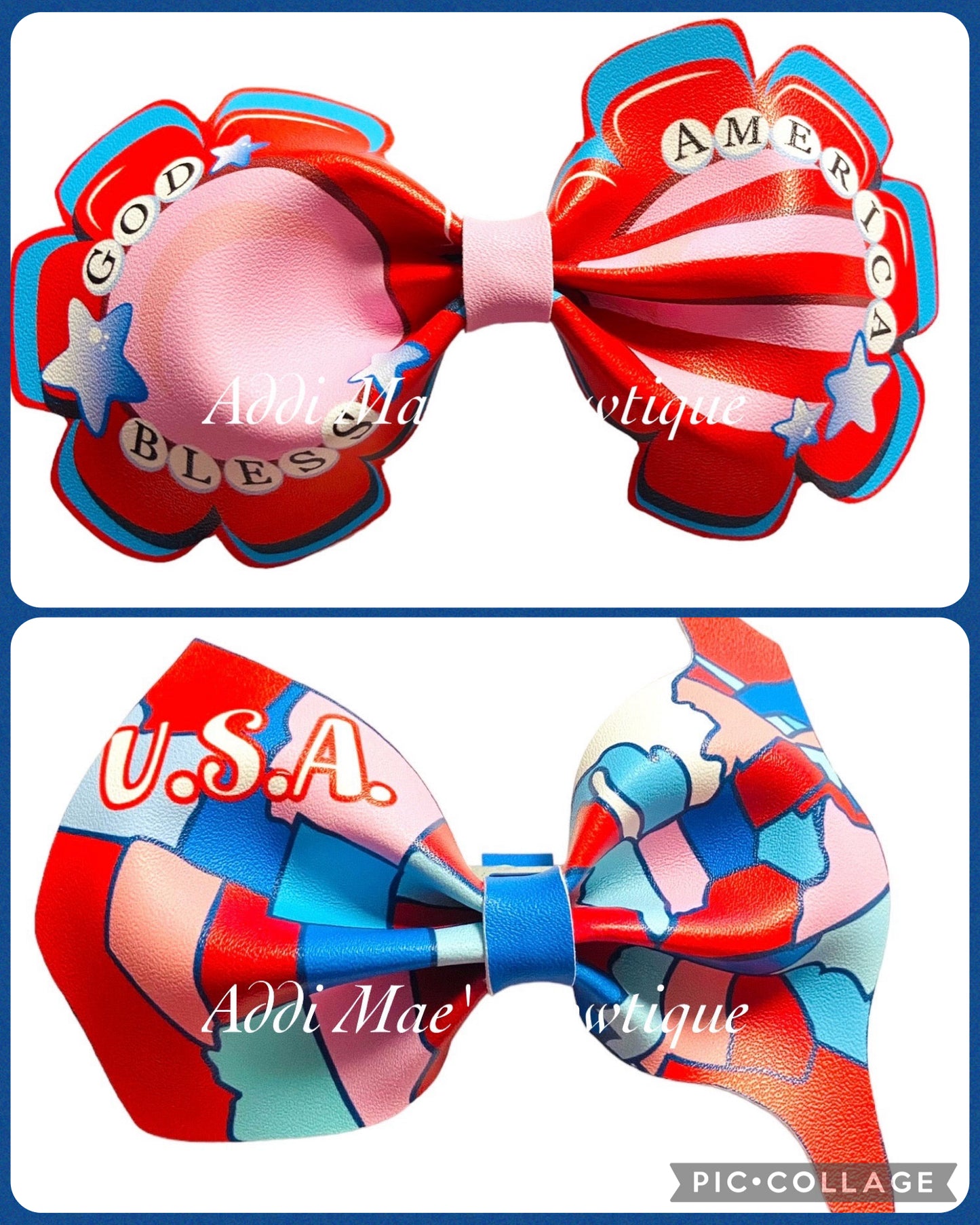 Fourth Of July Patriotic Mix Bow