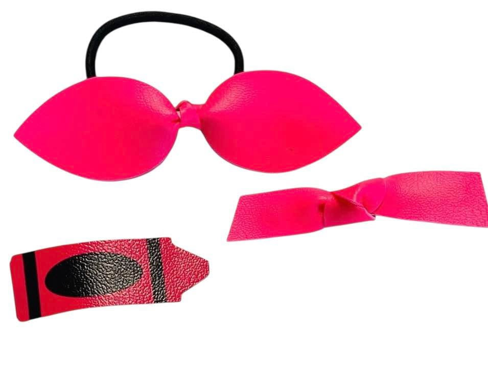 Back To School Solid Shocking Pink Set