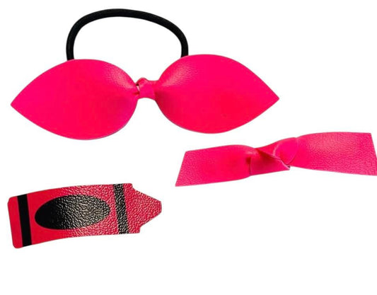 Back To School Solid Shocking Pink Set