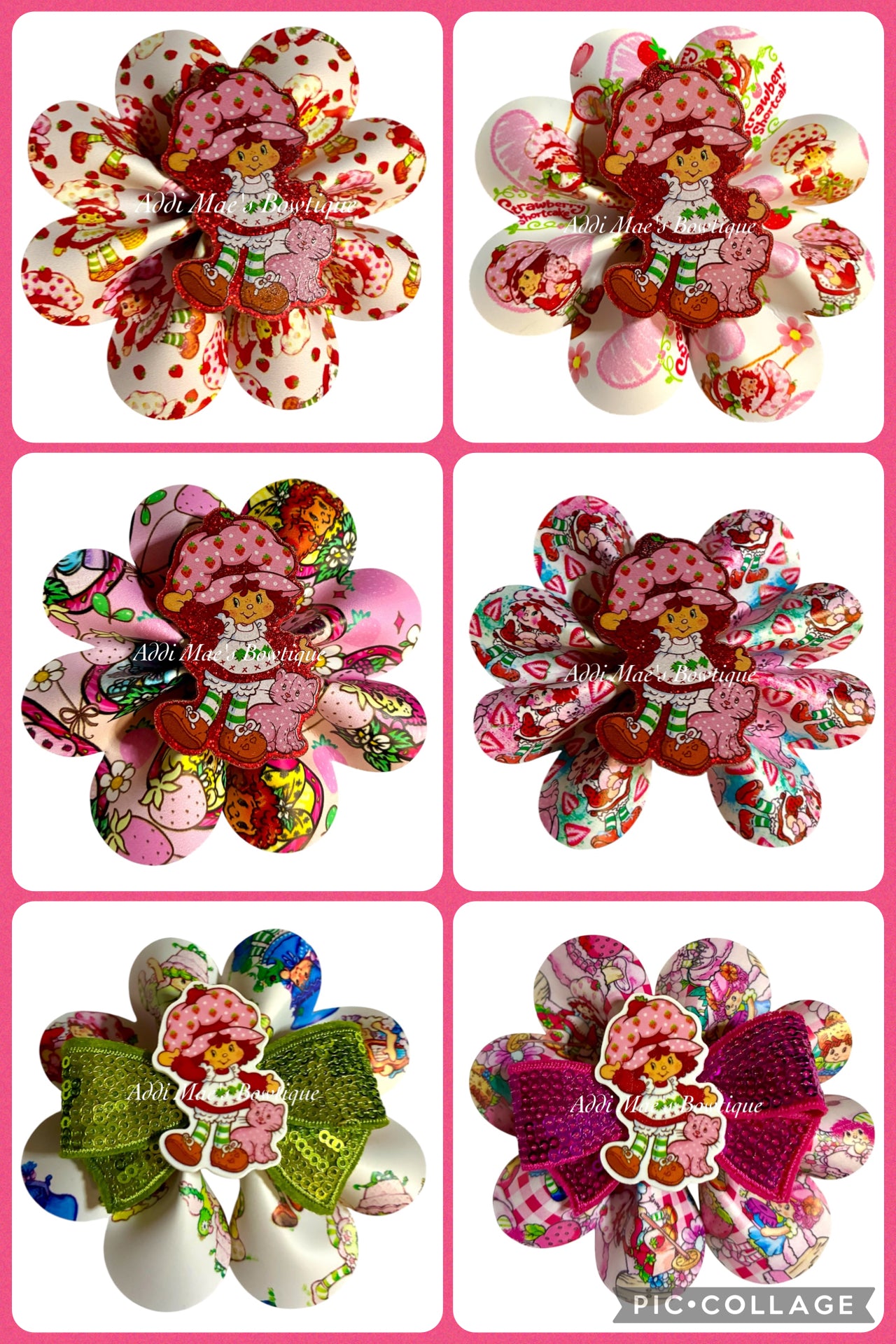 Strawberry Girl Ruffle  Bow