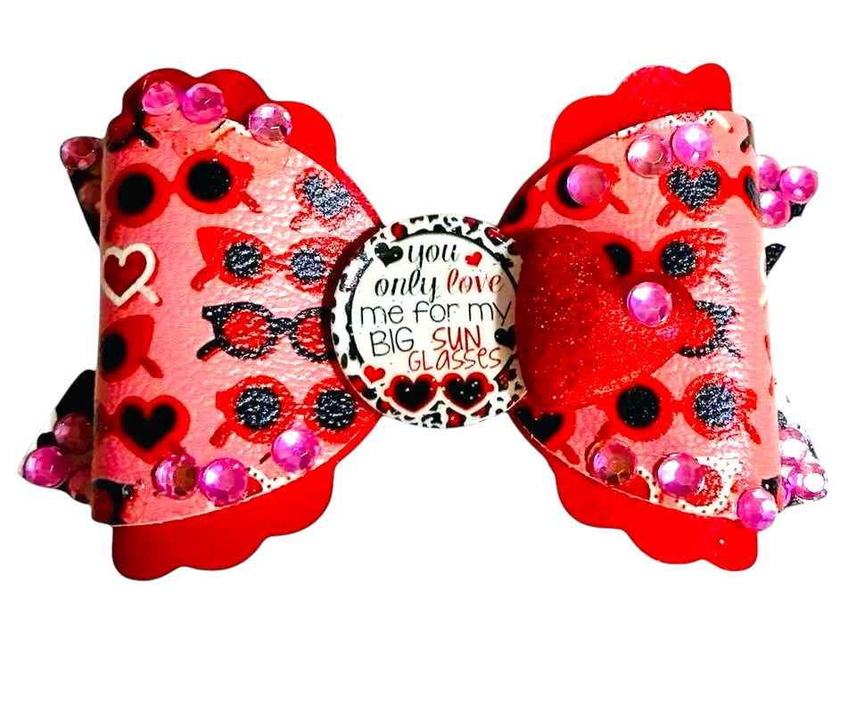 Heart Sunglasses  Valentines Bow