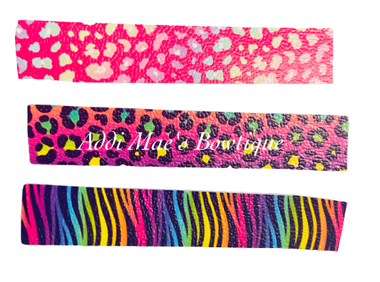Neon Animal Prints Alligator Clip Set