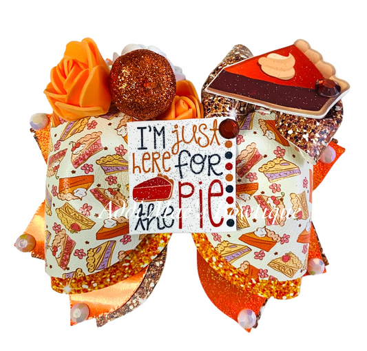 Pumpkin Pie Thanksgiving Fall Bow