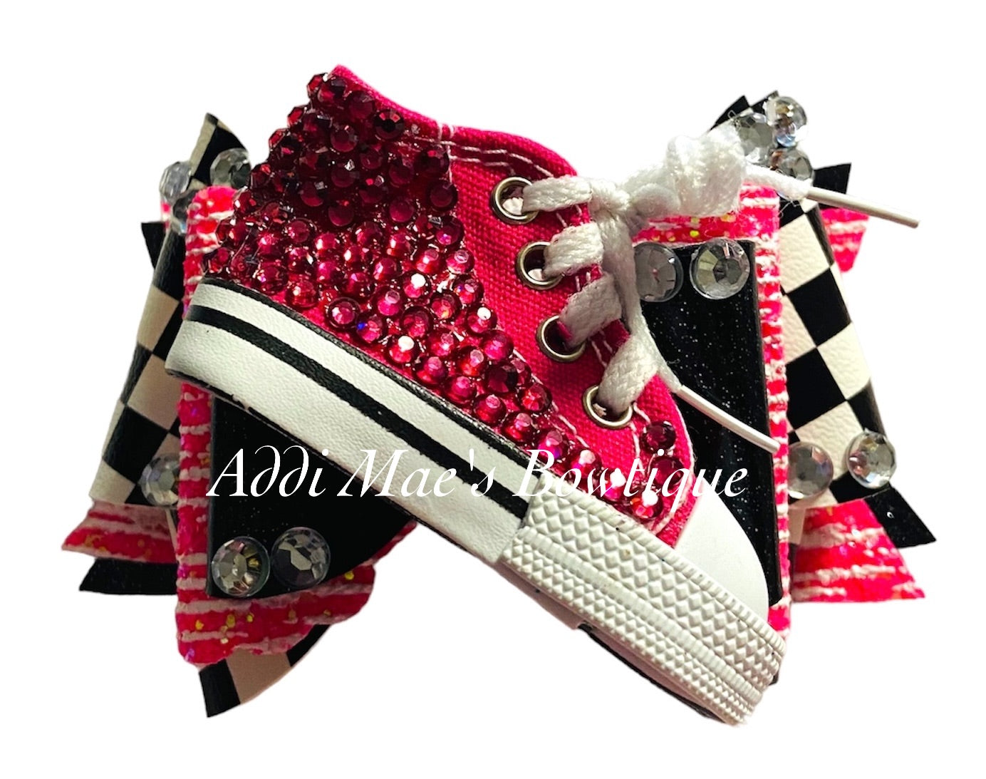 Pink Canvas High Top Bow