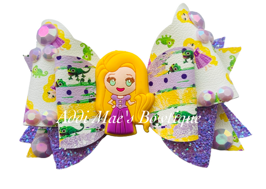 Blonde Hair Princess Bow