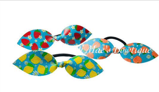 Summer Fruit Top Knot Pony Set