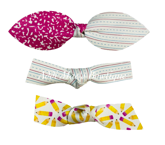 Noebook Pencils Back To School Top Knot Clip, Knotted Clip, Crayon Clip Set