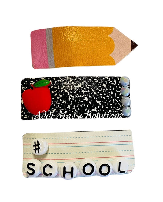 School Supplies Back To School Snap Clip Set