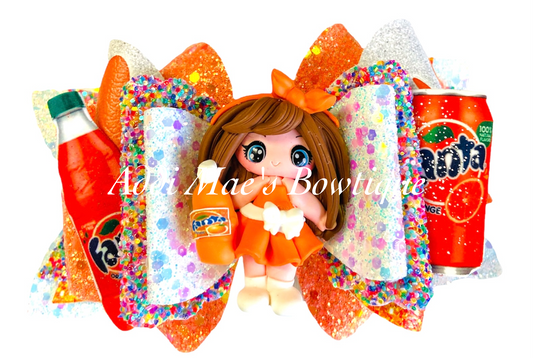 Fruit Soda Girl Orange Soda Bow