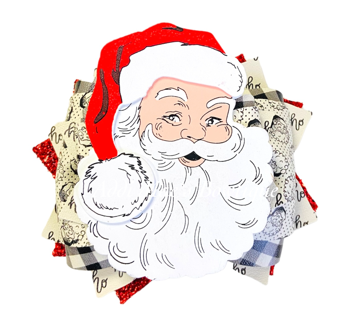 Vintage Santa Clause Christmas Bow