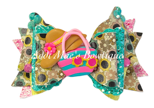 Summer Sunny Glasses Beach Bag Bow