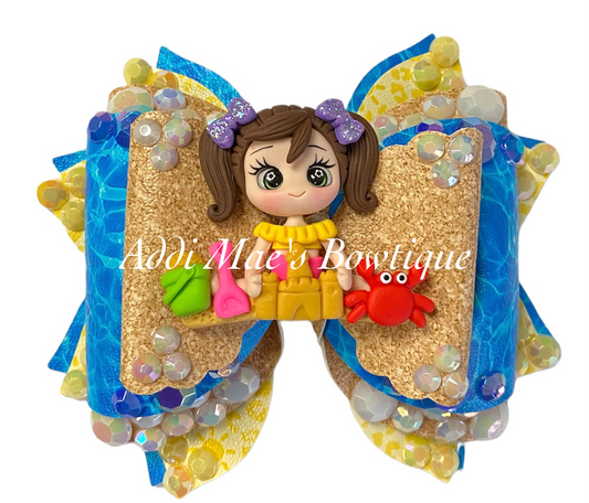 Sandcastle Beach Girl Bow