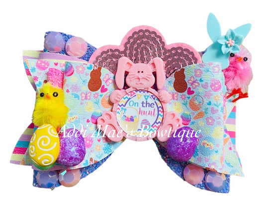 Easter Chocolate Bunny Acrylic Bunny Bow