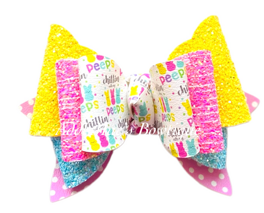 Easter Chilling With My Peeps Bow