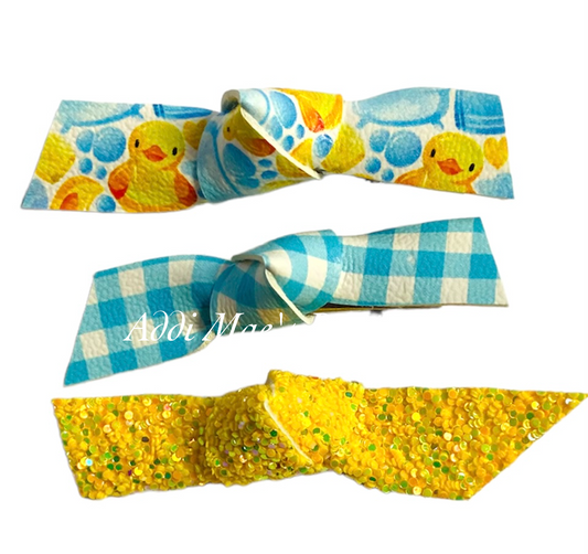 Rubber Ducky Knotted Alligator Clip Set