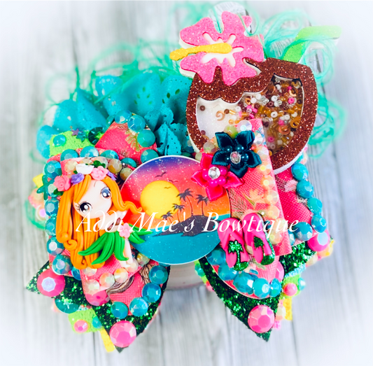 Hula Girl  Beach Girl Bow
